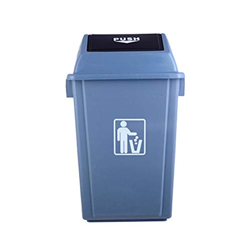 SUNMME Großer Mülleimer aus Kunststoff für den Innen- und Außenbereich, für Küche, Hotel, Badezimmer, Mülleimer, Abfallbehälter mit Schwingdeckel, Grijs Recycling (Größe: 65 l) (eine Farbe, 25 l) von SUNMME