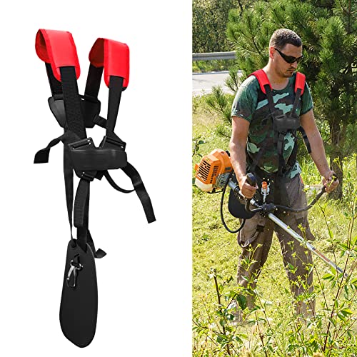 SunMon Trimmer Schultergurt – Mäher Trimmer Harness Strap Double Shoulder with Durable Nylon Belt Adjustable for Brush Cutter or Gardenning (for STIHL FS, KM Series String Trimmer) von SUNMON