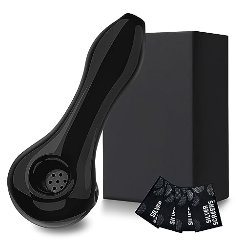 SUNNEKO Glaspfeife, 7 Löcher Glaspfeife, Glaslöffel Elegant Schönes Kompaktes & Leichtes Design, Hitzebeständigkeit - Geschenk für Sammler, Enthusiasten und Väter von SUNNEKO