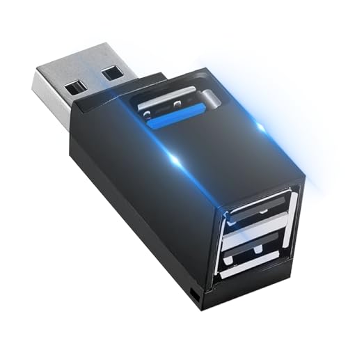 SUNNIFLY 3 in 1 mini USB Hub mit Erweiterung Adapter, kompatibel mit USB-Stick, Tastatur, Maus, USB-Headset, Drucker für Desktop- und Laptop-Computer (1xUSB3.0, 2xUSB2.0) von SUNNIFLY