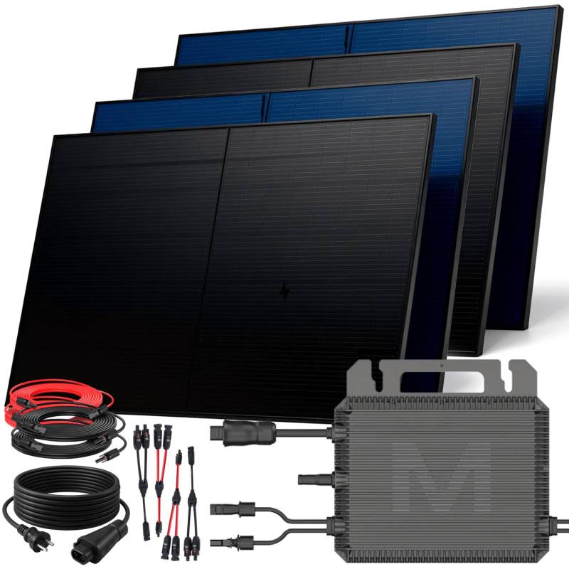 SUNNIVA Balkonkraftwerk 2000 W mit MARSTEK 800 W Wechselrichter inkl.5m Kabel 4x 500 W Solarmodule Bifazial Fullblack Glas-Glas SUNNIVA Balkonkraftwerk 2000 W mit MARSTEK 800 W Wechselrichter inkl.5m Kabel 4x 500 W Solarmodule Bifazial Fullblack Glas-Glas von SUNNIVA