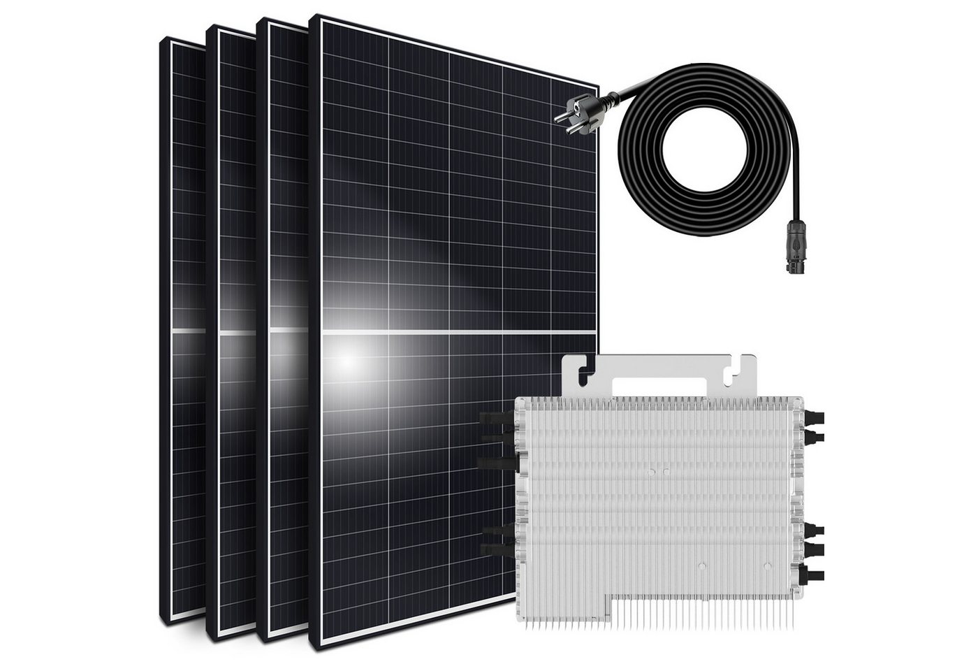 SUNNIVA Balkonkraftwerk Set 1700/2000W, (mit Deye Micro- Wechselrichter SUN-M200G4-EU-Q0 und 5m Anschlusskabel, WIFI integriert, drosselbar & upgradebar auf 600W oder 800W, 4 x 425W Module, steckerfertige Solaranlage mit Solarkabel, Inverter, PV), Photovoltaikanlage Balkon Mini-PV Anlage, Solarpanel, Solarmodul SUNNIVA Balkonkraftwerk Set 1700/2000W, (mit Deye Micro- Wechselrichter SUN-M200G4-EU-Q0 und 5m Anschlusskabel, WIFI integriert, drosselbar & upgradebar auf 600W oder 800W, 4 x 425W Module, steckerfertige Solaranlage mit Solarkabel, Inverter, PV), Photovoltaikanlage Balkon Mini-PV Anlage, Solarpanel, Solarmodul von SUNNIVA