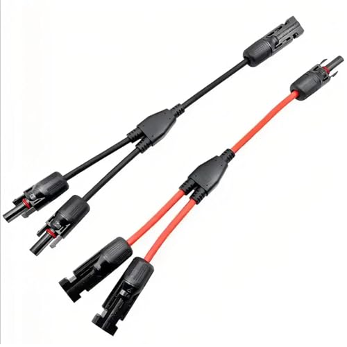 Solarkabel Y-Verteiler, 1 Paar Solarpanel Y Stecker 2Y1 Fotovoltaik Kabel Y-Zweig Stecker für Balkonkraftwerk Solaranlage Steckerfertig, Solaranschluss,Steckverteiler,Abzweigstecker,Solaranschluss von SUNNIVA