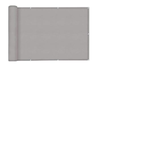 SUNNY GUARD Balkon Sichtschutz 100x500cm Balkonverkleidung Balkonabdeckung Balkonumspannungen UV-Schutz Wind und wetterfest mit Kabelbinder,Hellgrau von SUNNY GUARD