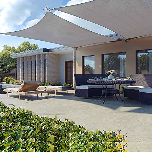 SUNNY MOOD Sonnensegel, rechteckig, 2,4 x 3,5 m, Grau, für den Außenbereich, Terrasse, Baldachin, Material: UV-Block, individuelle Größe akzeptiert von SUNNY MOOD