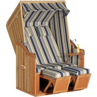 SUNNY SMART Strandkorb »Rustikal«, BxHxT: 120 x 160 x 80 cm, Halblieger, beige/natur von SUNNY SMART