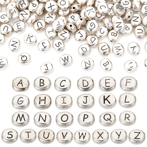 SUNNYCLUE 1 Box 104 Stück Metall Buchstabenperlen Alphabet Perlen Großpackung Legierung Oval Tibetisch Antiksilber Großbuchstaben Englisch AZ Perle Zur Schmuckherstellung DIY Basteln Namenskette Armba SUNNYCLUE 1 Box 104 Stück Metall Buchstabenperlen Alphabet Perlen Großpackung Legierung Oval Tibetisch Antiksilber Großbuchstaben Englisch AZ Perle Zur Schmuckherstellung DIY Basteln Namenskette Armba von SUNNYCLUE