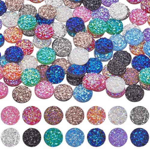 SUNNYCLUE 1 Box 140 Stück 14 Farben Druzy Cabochon 10mm Cabochons Rund Kunstharz Bunte Flache Rückseite Gewölbte Edelsteine Kunstdrusen Flache Rückseite Glitzer Cabochons Zur Schmuckherstellung Ohrri SUNNYCLUE 1 Box 140 Stück 14 Farben Druzy Cabochon 10mm Cabochons Rund Kunstharz Bunte Flache Rückseite Gewölbte Edelsteine Kunstdrusen Flache Rückseite Glitzer Cabochons Zur Schmuckherstellung Ohrri von SUNNYCLUE