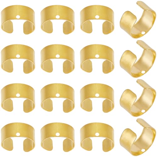 SUNNYCLUE 1 Box 200 Stück Ohrmanschetten Beschläge Ohrclips Manschetten Goldlegierung Metall Nicht Durchstochen Wickelohrring Verstellbarer Konverter Ohrclips Für Nicht Durchstochene Ohren Schmuckhers von SUNNYCLUE