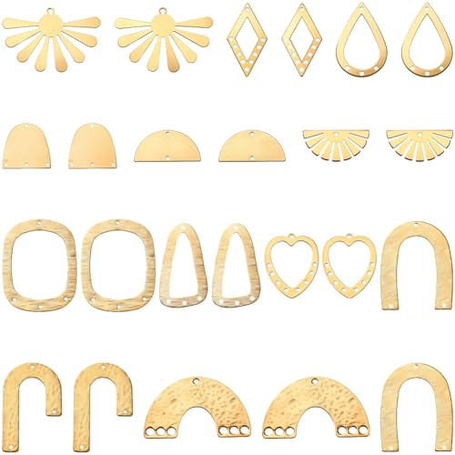 SUNNYCLUE 1 Box 24 Stück 12 Stile Filigrane Schmuckanhänger Schmuckverbinder Gliederanhänger Goldmessing Hohl Herz Raute Bogen Sonne Vintage Verbindungsglieder Beschläge Für Schmuck Halsketten Armbänd SUNNYCLUE 1 Box 24 Stück 12 Stile Filigrane Schmuckanhänger Schmuckverbinder Gliederanhänger Goldmessing Hohl Herz Raute Bogen Sonne Vintage Verbindungsglieder Beschläge Für Schmuck Halsketten Armbänd von SUNNYCLUE