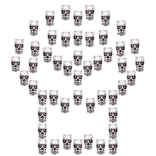 SUNNYCLUE 1 Box 50Stück Schädelperlen Skelettkopf Lose Abstandshalter Großes Loch Matalperle Tibetischen Stil Halloween Themen Dekorationen Für Schmuckherstellung Armbänder Basteln Antik Silber Farbe SUNNYCLUE 1 Box 50Stück Schädelperlen Skelettkopf Lose Abstandshalter Großes Loch Matalperle Tibetischen Stil Halloween Themen Dekorationen Für Schmuckherstellung Armbänder Basteln Antik Silber Farbe von SUNNYCLUE