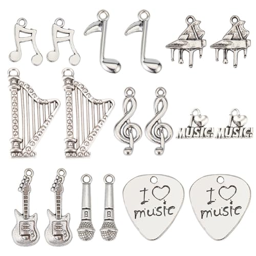 SUNNYCLUE 1 Box 72 Stück Musik Charms Musiknoten Charms Klaviergitarren Kassetten Charm Mikrofone I Love Music Antik Silber Legierungs Charm Für Schmuckherstellung Charms Armbänder Ohrringe DIY Handwe SUNNYCLUE 1 Box 72 Stück Musik Charms Musiknoten Charms Klaviergitarren Kassetten Charm Mikrofone I Love Music Antik Silber Legierungs Charm Für Schmuckherstellung Charms Armbänder Ohrringe DIY Handwe von SUNNYCLUE