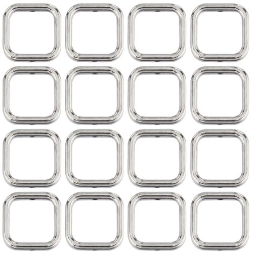 SUNNYCLUE 1 Box 80 Stück 14 mm Quadratischer Perlenrahmen Legierungsperlenrahmen Großpackung Im Tibetischen Stil Vintage Silber Hohle Metallrahmen Perlen Zur Schmuckherstellung Perlensortimente DIY Ha von SUNNYCLUE