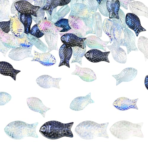 SUNNYCLUE 1 Box 80 Stück 4 Farben Blaue Fischperlen Glasfischperlen ab Farbe Transparent Glänzend Doppelseitig Meer Ozean Tier Lose Abstandshalter Zum Basteln von DIY Ohrringen Halsketten Schmuckherst SUNNYCLUE 1 Box 80 Stück 4 Farben Blaue Fischperlen Glasfischperlen ab Farbe Transparent Glänzend Doppelseitig Meer Ozean Tier Lose Abstandshalter Zum Basteln von DIY Ohrringen Halsketten Schmuckherst von SUNNYCLUE