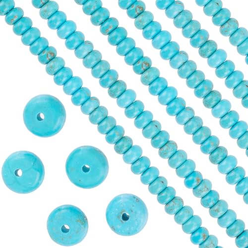 SUNNYCLUE 1 Box 80 Stück 6 mm Türkisfarbene Abstandsperlen Stein Heishi Perlen Kleiner Natürlicher Glücks Howlith Edelstein Flache Scheibe Lose Runde Abstandsperle Zur Schmuckherstellung Perlenzubehör SUNNYCLUE 1 Box 80 Stück 6 mm Türkisfarbene Abstandsperlen Stein Heishi Perlen Kleiner Natürlicher Glücks Howlith Edelstein Flache Scheibe Lose Runde Abstandsperle Zur Schmuckherstellung Perlenzubehör von SUNNYCLUE