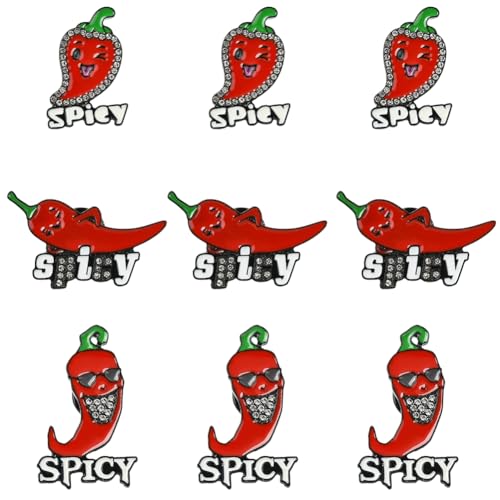 SUNNYCLUE 1 Box 9 Stück 3 Stile Pfeffer Anstecker Chili Pfeffer Anstecker Großpackung Legierung Würzig Rot Scharf Klein Emaille Schicke Metallbroschen Für Männer Frauen Rucksäcke Muster Hüte Geschenk SUNNYCLUE 1 Box 9 Stück 3 Stile Pfeffer Anstecker Chili Pfeffer Anstecker Großpackung Legierung Würzig Rot Scharf Klein Emaille Schicke Metallbroschen Für Männer Frauen Rucksäcke Muster Hüte Geschenk von SUNNYCLUE