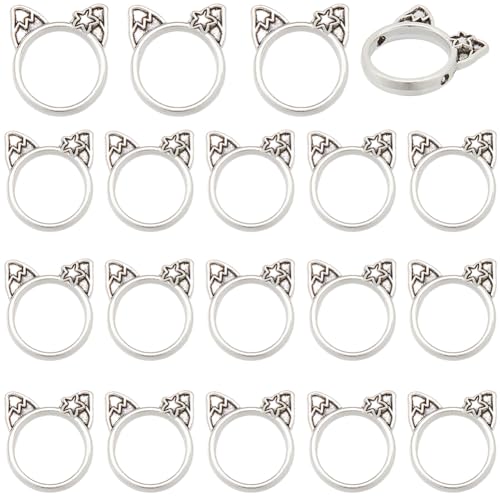 SUNNYCLUE 1 Box 90 Stück Katzenohr Perlenrahmen Abstandsperlen Großpackung Antik Silber Metalllegierung Hohler Katzenkopf Verbindungsglied Charm Perlenrahmen Für Die Schmuckherstellung Armbänder Halsk SUNNYCLUE 1 Box 90 Stück Katzenohr Perlenrahmen Abstandsperlen Großpackung Antik Silber Metalllegierung Hohler Katzenkopf Verbindungsglied Charm Perlenrahmen Für Die Schmuckherstellung Armbänder Halsk von SUNNYCLUE