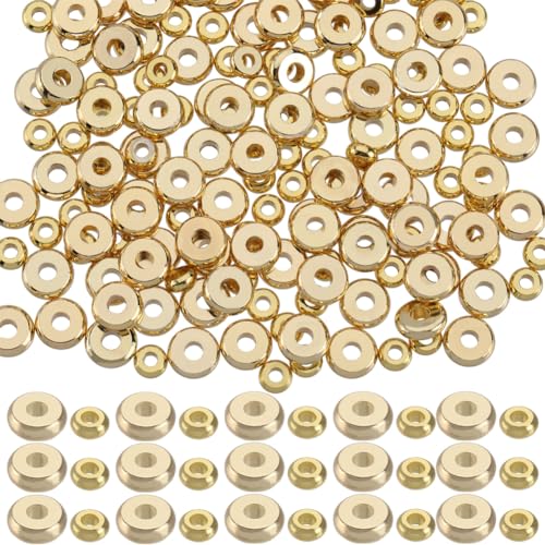 SUNNYCLUE 1 Box Mit 200 Stück Gold Abstandsperlen 4 mm 6 mm Echte 18K Vergoldete Messingperlen Flache Runde Goldene Heishi Scheibenperlen Kleine Dicke Lose Rondelle Abstandsperlen Für Die Schmuckherst SUNNYCLUE 1 Box Mit 200 Stück Gold Abstandsperlen 4 mm 6 mm Echte 18K Vergoldete Messingperlen Flache Runde Goldene Heishi Scheibenperlen Kleine Dicke Lose Rondelle Abstandsperlen Für Die Schmuckherst von SUNNYCLUE