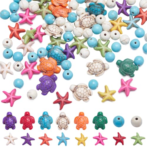 SUNNYCLUE 1 Box Mit 4 Strängen Schildkrötenperlen Seesternperlen Masse Ca. 150+ Stück 8 mm Runde Perlen Bunte Synthetische Türkisfarbene Schildkrötenperlen Sommer Meerestiere Schildkrötenanhänger Für SUNNYCLUE 1 Box Mit 4 Strängen Schildkrötenperlen Seesternperlen Masse Ca. 150+ Stück 8 mm Runde Perlen Bunte Synthetische Türkisfarbene Schildkrötenperlen Sommer Meerestiere Schildkrötenanhänger Für von SUNNYCLUE