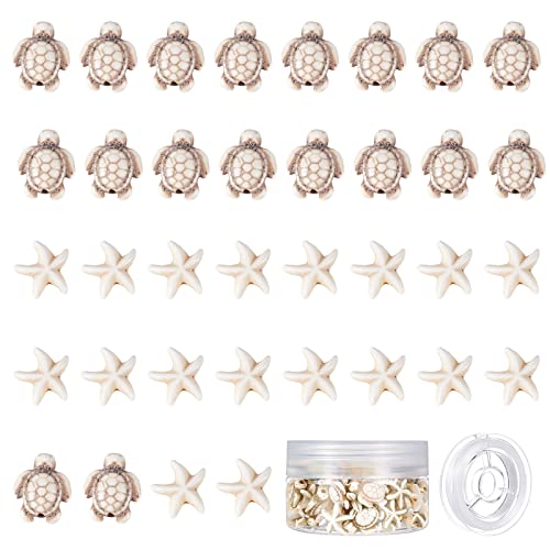 SUNNYCLUE 1 Schachtel 100 Stück 2 Stile Schildkrötenperlen Seesternperlen Sommerperlen Für Die Schmuckherstellung Synthetische Türkisperlen Schildkrötenanhänger Massenozeantier Zwischenperlen Elastisc SUNNYCLUE 1 Schachtel 100 Stück 2 Stile Schildkrötenperlen Seesternperlen Sommerperlen Für Die Schmuckherstellung Synthetische Türkisperlen Schildkrötenanhänger Massenozeantier Zwischenperlen Elastisc von SUNNYCLUE