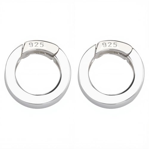 SUNNYCLUE 1 Schachtel 12mm 925 Sterlingsilber Federtorring Runder Ring Karabiner Große Menge Kleine Metallklammern Verschlüsse Geldbörsen Karabinerhaken Tor O Ringe Zur Schmuckherstellung Schlüsselanh von SUNNYCLUE