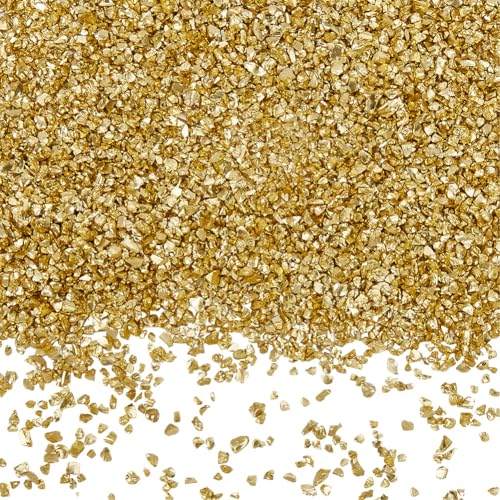 SUNNYCLUE 1 Schachtel 150g Goldglassplitter Zerkleinerte Kristalle Lose Unregelmäßige Zerbrochene Grobe Metallic Streusel Flocken Kleine Glitzer Dekorationsstücke Für Nagelkunst Vasenfüller Epoxid Sch SUNNYCLUE 1 Schachtel 150g Goldglassplitter Zerkleinerte Kristalle Lose Unregelmäßige Zerbrochene Grobe Metallic Streusel Flocken Kleine Glitzer Dekorationsstücke Für Nagelkunst Vasenfüller Epoxid Sch von SUNNYCLUE
