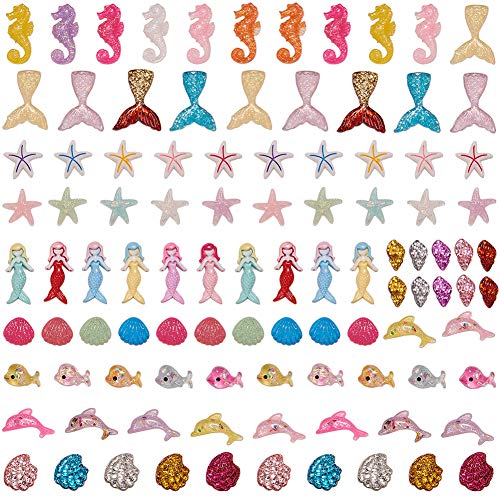SUNNYCLUE 100StückE 10Stile Sommer Meer Thema Harz Flatback Cabochons Meerjungfrau Seestern Muschel Delphin Wal Seepferdchen Schleimperlen Charms Für DIY Telefon Dekor Sammelalben Verzierungen SUNNYCLUE 100StückE 10Stile Sommer Meer Thema Harz Flatback Cabochons Meerjungfrau Seestern Muschel Delphin Wal Seepferdchen Schleimperlen Charms Für DIY Telefon Dekor Sammelalben Verzierungen von SUNNYCLUE