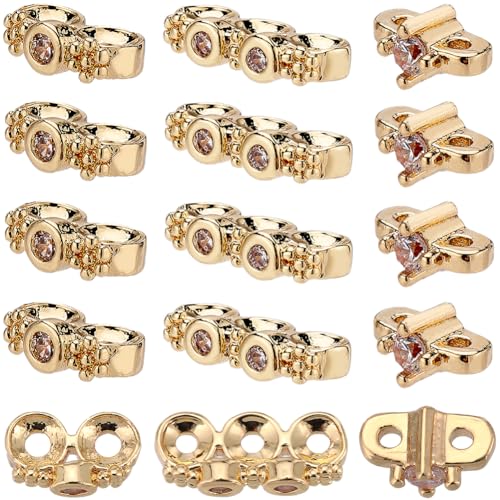 SUNNYCLUE 30 Stück 3 Stile Echte 14K Vergoldete Strass Zwei Loch Abstandsperlen Metall Blumen Abstandsperlen Messingpflaster Kubische Mehrsträngige Loch Verbindungsverbindungsperle Für Die Schmuckhers SUNNYCLUE 30 Stück 3 Stile Echte 14K Vergoldete Strass Zwei Loch Abstandsperlen Metall Blumen Abstandsperlen Messingpflaster Kubische Mehrsträngige Loch Verbindungsverbindungsperle Für Die Schmuckhers von SUNNYCLUE