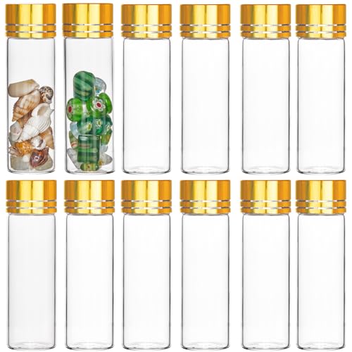SUNNYCLUE 30 Stück Kleine Gläser Mit Aluminium Schraubverschluss 15 ml Mini Glasflaschen Kleine Glasperlenflaschen Glas Vorratsgläser Klare Glasfläschchen Kleine Klare Minigläser Für Hochzeitsgeschenk von SUNNYCLUE