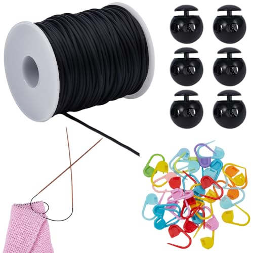 SUNNYCLUE 36 Stück Häkelmaschenmarkierer Set Maschenstopper Stricken Süßer Nadelspitzenschutz Aus Kunststoff Und Gummi Strickhalter Webklammer Zählermacher Für Frauen Weben Nähen Häkeln DIY Projekt von SUNNYCLUE