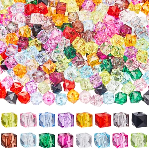 SUNNYCLUE 384 Stück 16 Farben Würfel Kristallperlen Quadratische Facettierte Acrylperlen Großpackung 10mm Transparente Klare Perle Mit Loch Kunststoff Abstandshalterperlen Für Armbänder Halsketten Oh SUNNYCLUE 384 Stück 16 Farben Würfel Kristallperlen Quadratische Facettierte Acrylperlen Großpackung 10mm Transparente Klare Perle Mit Loch Kunststoff Abstandshalterperlen Für Armbänder Halsketten Oh von SUNNYCLUE