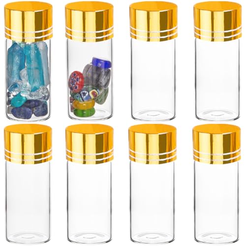 SUNNYCLUE 40 Stück Kleine Vorratsgläser Aus Glas 10 ml Glasgefäße Mit Aluminium Schraubverschluss Durchsichtige Gläser Set Mit Probenfläschchen Aus Klarem Glas Mini Glasflaschen Für Ätherische Öle Flü von SUNNYCLUE