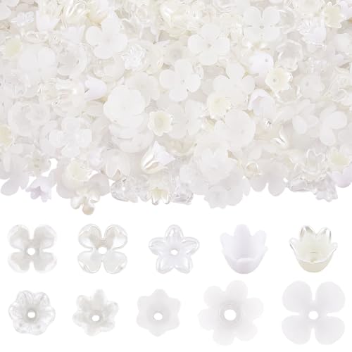 SUNNYCLUE 600 Stück 10 Stile Acryl Blumen Perlen Kappe Bulk Weiß mattiert klar sortiert Frühlingsblumen Form lose Ende Abstandshalter für Schmuckherstellung Armbänder Halsketten DIY Bastelbedarf SUNNYCLUE 600 Stück 10 Stile Acryl Blumen Perlen Kappe Bulk Weiß mattiert klar sortiert Frühlingsblumen Form lose Ende Abstandshalter für Schmuckherstellung Armbänder Halsketten DIY Bastelbedarf von SUNNYCLUE