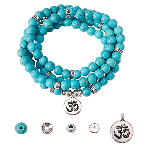 SUNNYCLUE Mala Gebetsperlen zum Basteln von Armbändern und Halsketten mit natürlichem Amazonit Edelstein 8 mm Schmuck-Starter-Set, elastisch 8mm Natural Sandalwood Beads von SUNNYCLUE