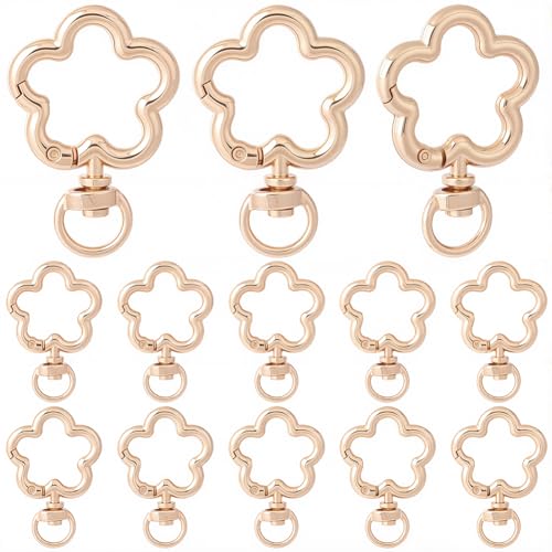 SUNNYCLUE Schlüsselhaken in Blumenform, drehbar, Legierung, Hellgold, Blumenmuster, niedlich, Blütenform, Schlüsselband, Karabinerhaken, Großpackung für Weihnachten, Hochzeit, Party, Geschenke, 1 Box SUNNYCLUE Schlüsselhaken in Blumenform, drehbar, Legierung, Hellgold, Blumenmuster, niedlich, Blütenform, Schlüsselband, Karabinerhaken, Großpackung für Weihnachten, Hochzeit, Party, Geschenke, 1 Box von SUNNYCLUE