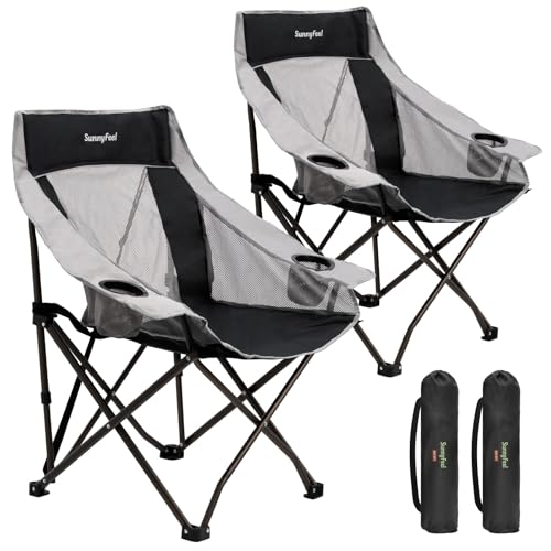 SUNNYFEEL Übergroßer Stuhl aus Netzstoff, Schwarz, 2 Stück von SUNNYFEEL