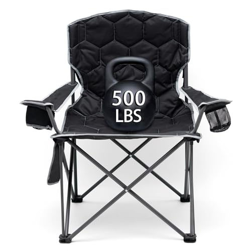 SUNNYFEEL XL Camping Stuhl Falt Sessel klappbar Campingstuhl Übergroßer, Outdoor Klappstuhl Angelstuhl faltbar, Sitzbreite: 61 cm, Sitztiefe: 52 cm von SUNNYFEEL