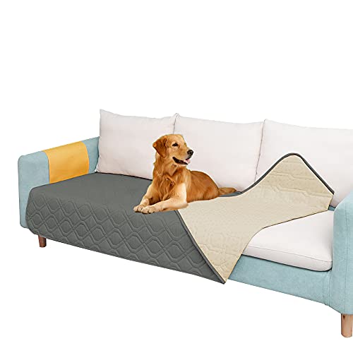 SUNNYTEX Wasserdichter Hundebettbezug, Hundematte, Haustierdecke, Haustierdecke für Couch, Sofa, Bett, Matte, Anti-Rutsch-Möbelwinkel, 7,8 cm, Grau von COMOYA