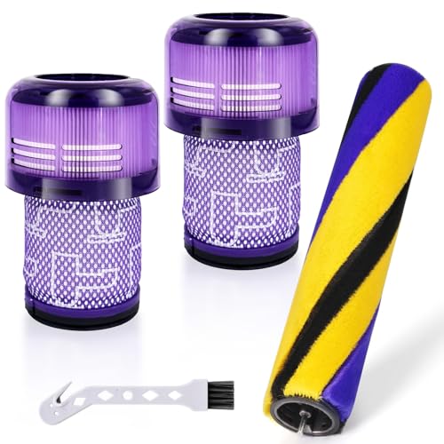 2 Stück V12 HEPA Filter und 1 Soft-Roller Ersatzbürste, Staubsauger Zubehör Set für Dyson V12 Series von SUNOHE