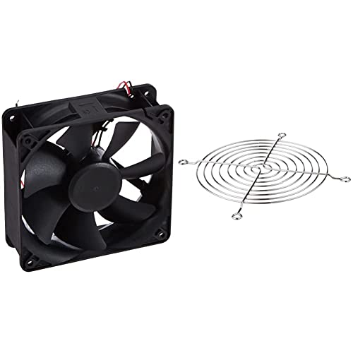 SUNON 24V 5,5W 120x120x38mm 197m³/h 44dBA ; Sunon MEC0382V2-A99 & AKYGA AK-CA-26 Lüftergitter Schutzgitter für Lüfter Grill 120mm Steel von Sunon