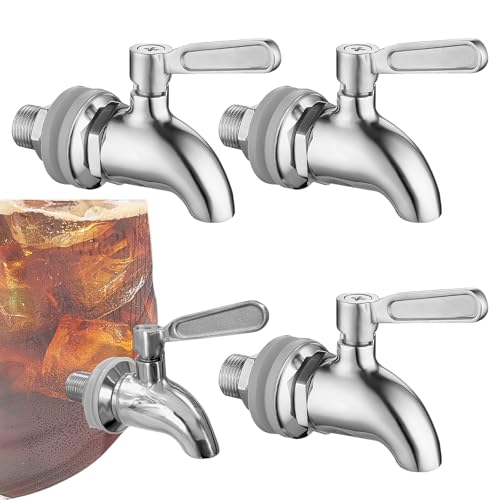 3 Stück Getränkespender Zapfhahn, Edelstahl Getränkespender, Zapfhahn Ersatzzapfen, Edelstahl Zapfhahn, Getränkespender Zapfhahn Ersatz, Getränkespender Wasserhahn Für Bierfass Oder Gals (16mm) von SUNOYA