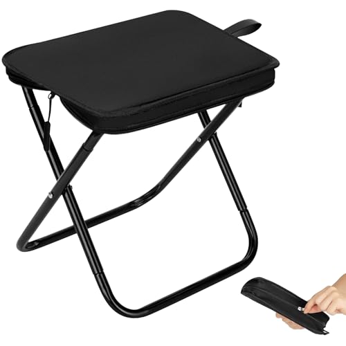 SUNOYA Camping Hocker, Tragbarer Klapphocker, Campinghocker Faltbar, Mini Klappbarer Hocker, für Outdoor Wandern, Angeln, Gartenarbeit von SUNOYA