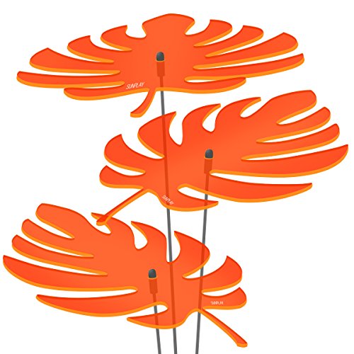 SUNPLAY Sonnenfänger - Palmen-Blatt Set - 3X Orange- Ø 20 cm Durchmesser + Schwingstäbe SUNPLAY Sonnenfänger - Palmen-Blatt Set - 3X Orange- Ø 20 cm Durchmesser + Schwingstäbe von SUNPLAY