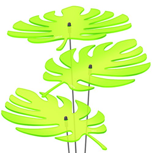 SUNPLAY Sonnenfänger - Palmen-Blatt Set - 3X Grün- Ø 20 cm Durchmesser + Schwingstäbe von SUNPLAY