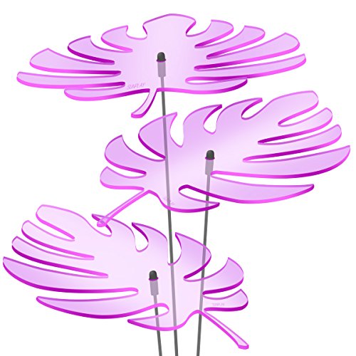 SUNPLAY Sonnenfänger - Palmen-Blatt Set - 3X Lila- Ø 20 cm Durchmesser + Schwingstäbe von SUNPLAY