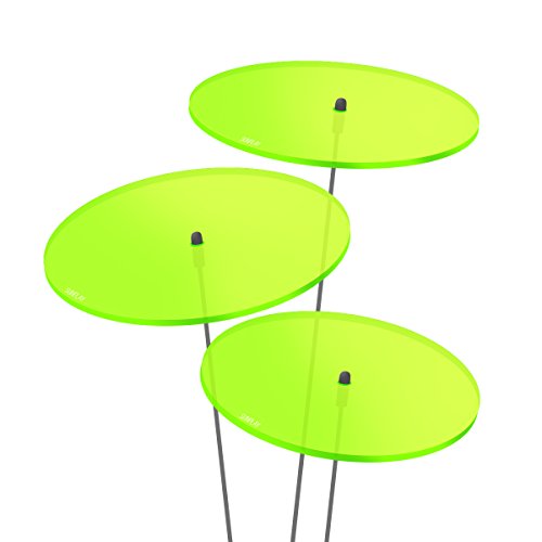 SUNPLAY Sonnenfänger - 3 Stück je 10 cm Durchmesser in GRÜN + 35 cm Schwingstäbe - Made in Germany - Ideal für Garten, Balkon, Wohnung - Weihnachten von SUNPLAY