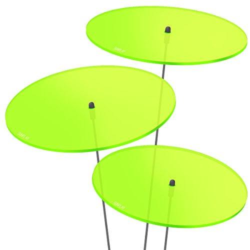 SUNPLAY "Sonnenfänger-Scheiben in GRÜN, 3 Stück je 20 cm Durchmesser im Set + 70 cm Schwingstäbe von SUNPLAY