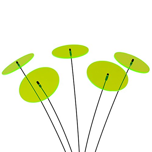 SUNPLAY "Sonnenfänger-Scheiben in GRÜN, 5 Stück je 10 cm Durchmesser im Set + 35 cm Schwingstäbe von SUNPLAY