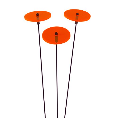 SUNPLAY "Sonnenfänger-Scheiben in ORANGE, 3 Stück zu je 5 cm Durchmesser im Set + 35 cm Schwingstäbe von SUNPLAY
