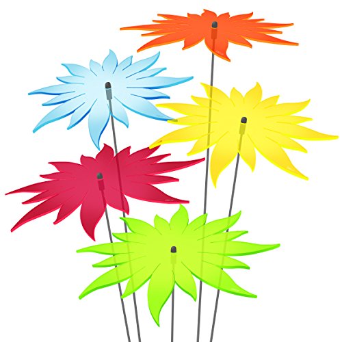 SUNPLAY Sonnenfänger - Sonnenblumen 5er-Set - Blau, Gelb, Grün, Orange, Rot - Ø 20 cm Durchmesser + Schwingstäbe SUNPLAY Sonnenfänger - Sonnenblumen 5er-Set - Blau, Gelb, Grün, Orange, Rot - Ø 20 cm Durchmesser + Schwingstäbe von SUNPLAY
